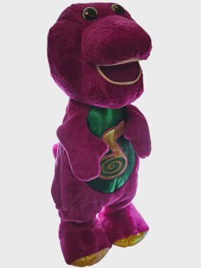 Vtg 2002 Fisher-Price "Dino Dance Barney" Music Animated Plush Doll Toy Working